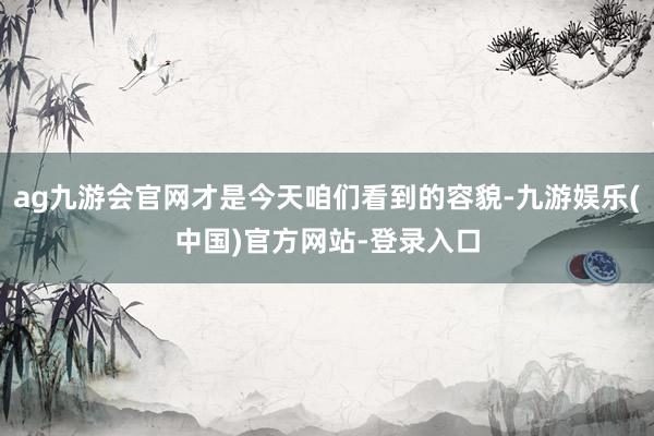 ag九游会官网才是今天咱们看到的容貌-九游娱乐(中国)官方网站-登录入口