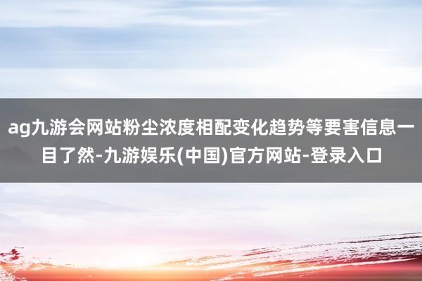 ag九游会网站粉尘浓度相配变化趋势等要害信息一目了然-九游娱乐(中国)官方网站-登录入口