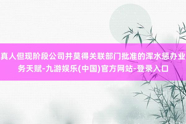 真人但现阶段公司并莫得关联部门批准的浑水惩办业务天赋-九游娱乐(中国)官方网站-登录入口