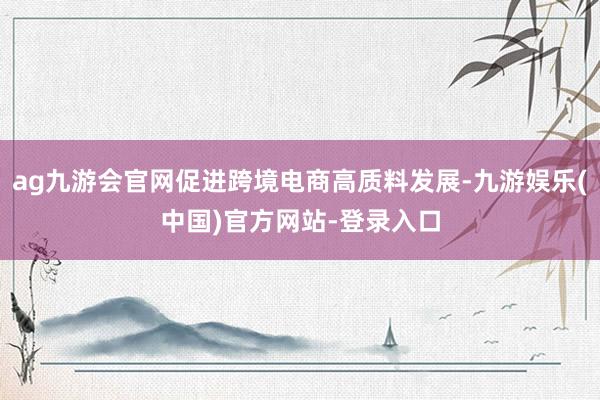 ag九游会官网促进跨境电商高质料发展-九游娱乐(中国)官方网站-登录入口